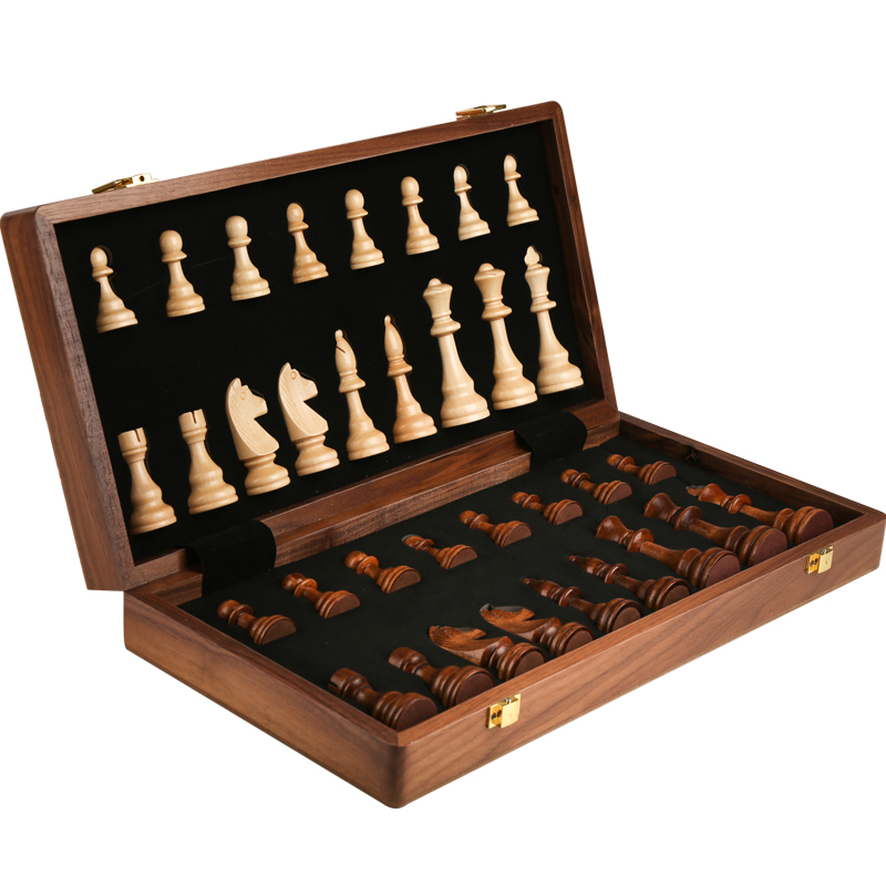 Board Game Yearbook - Set Catur Kayu Kelas Atas Lipat