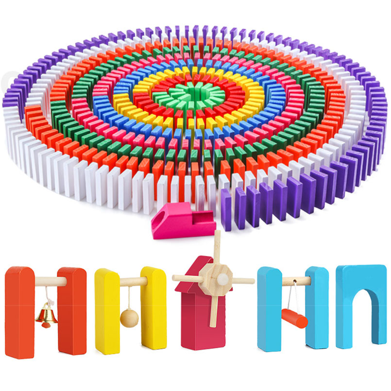 Board Game Monopoli - Anak-anak Kayu Domino Mainan Institusi Aksesoris