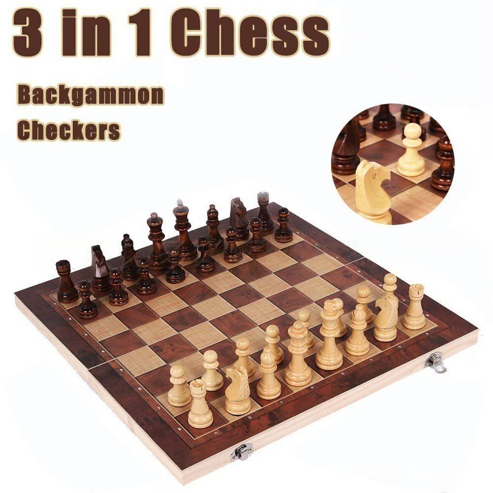 Board Game Yearbook - 3 in 1 Permainan Catur Kayu