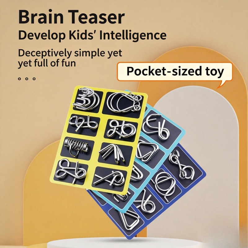 8 Buah Set Puzzle Logam Klasik - Board Game Enthusiast ulasan dan harga