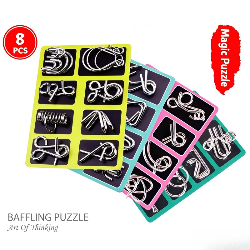 8 Buah Set Puzzle Logam Klasik - Board Game Enthusiast ulasan dan harga