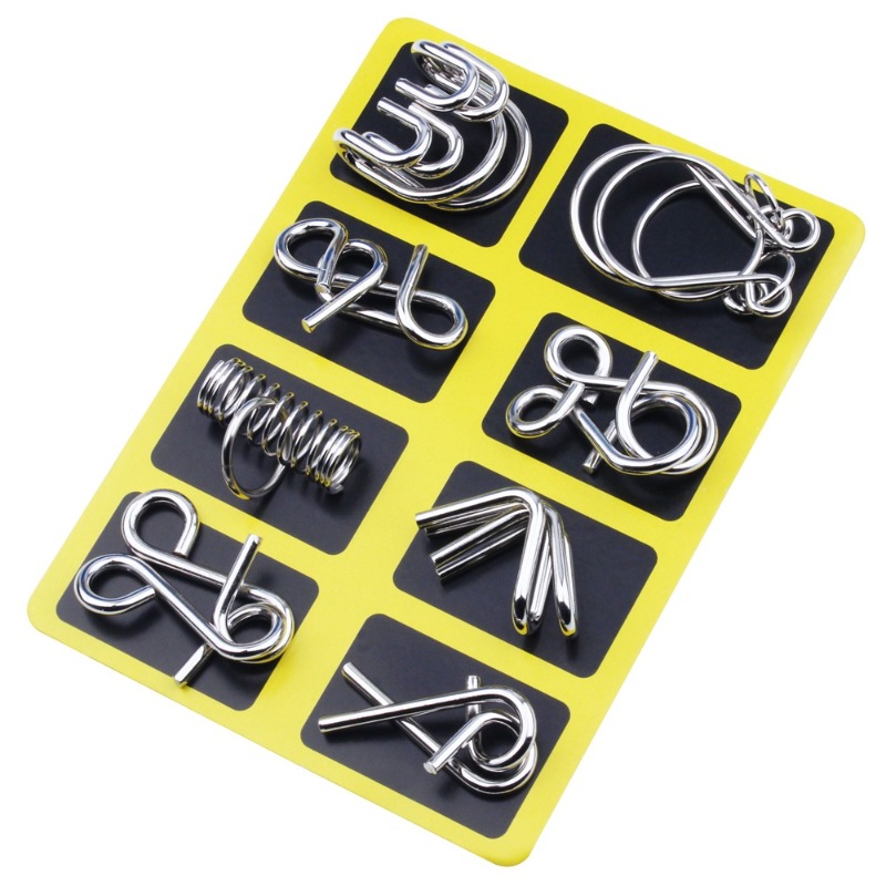 8 Buah Set Puzzle Logam Klasik - Board Game Enthusiast ulasan dan harga