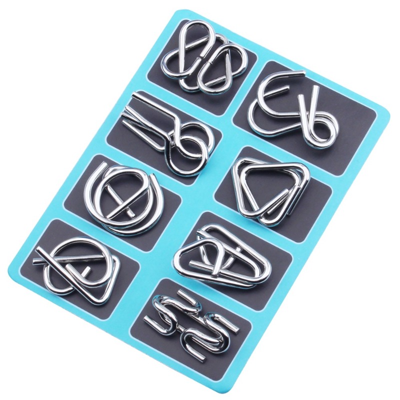 8 Buah Set Puzzle Logam Klasik - Board Game Enthusiast ulasan dan harga