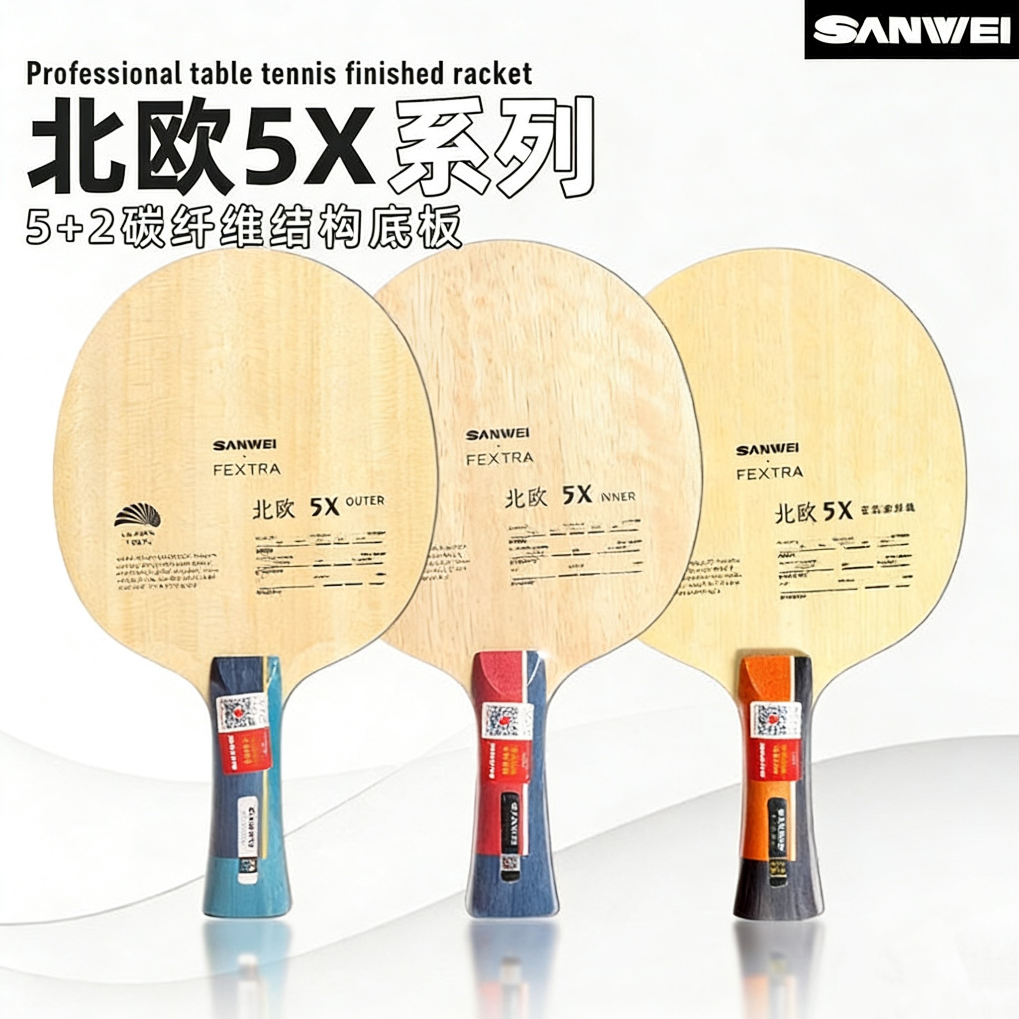 SANWEI FEXTRA 5X Blade Tenis M - Board Game Table ulasan dan harga