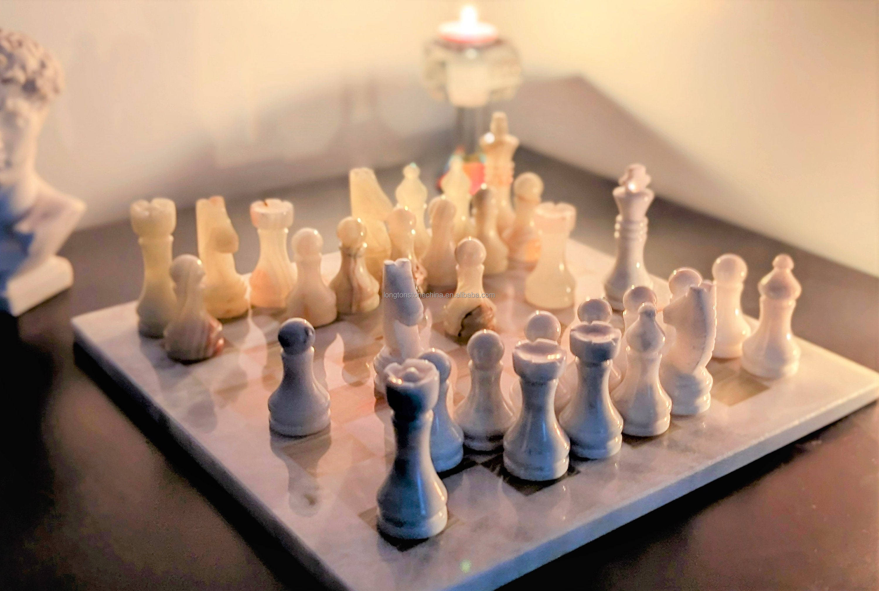 Set Meja Catur Marmer Alami Pu - Board Game Yearbook ulasan dan harga