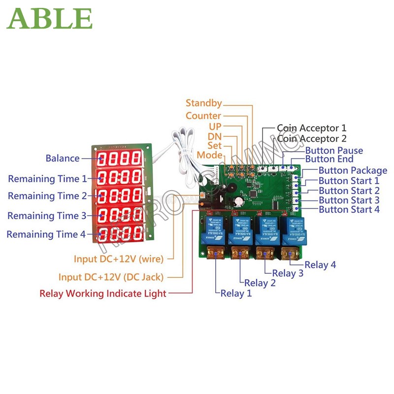 JY-215 Inbuilt Counter 4 Chann - Board Game Hegemony ulasan dan harga
