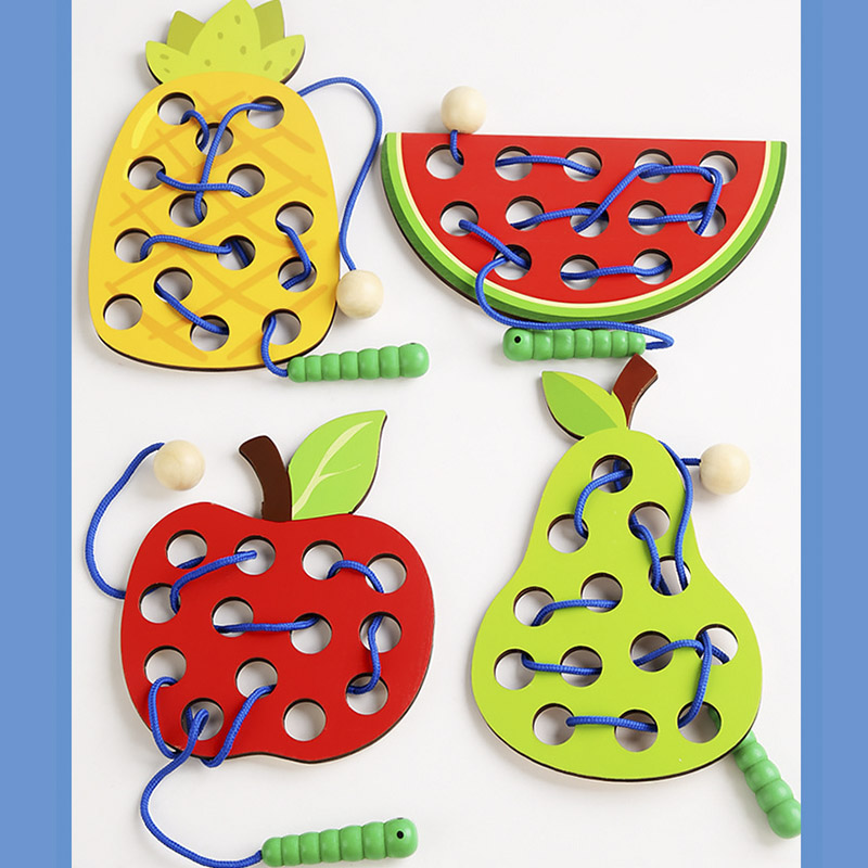 1Set Mainan Threading Buah Mon - Board Game Idea ulasan dan harga