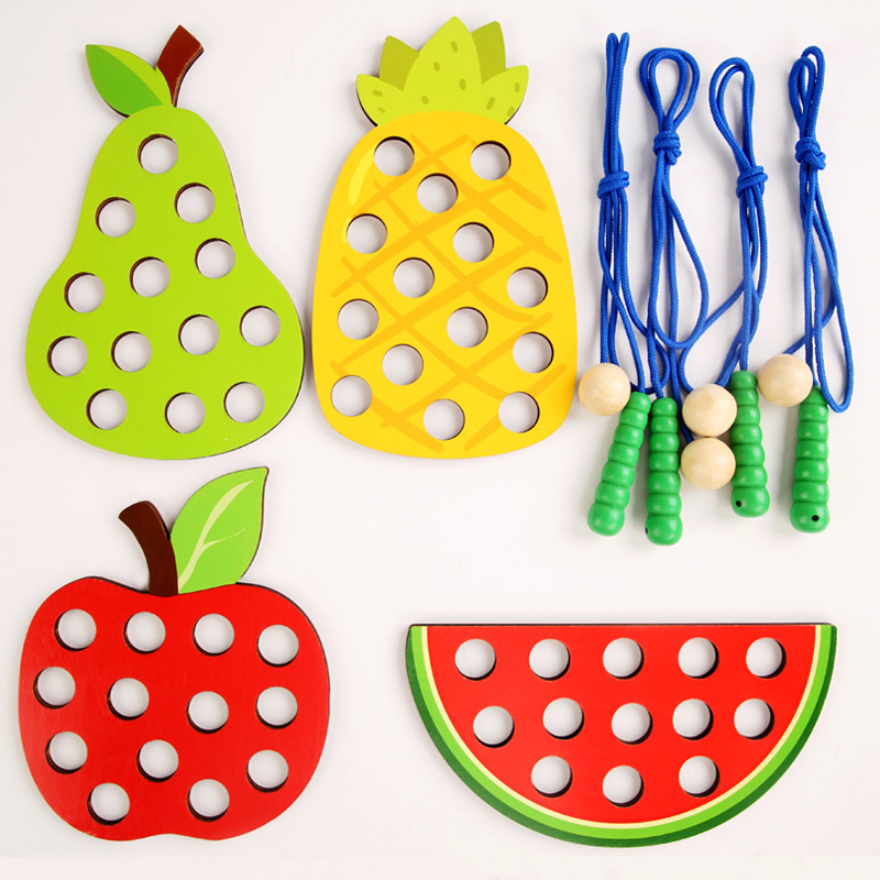 1Set Mainan Threading Buah Mon - Board Game Idea ulasan dan harga